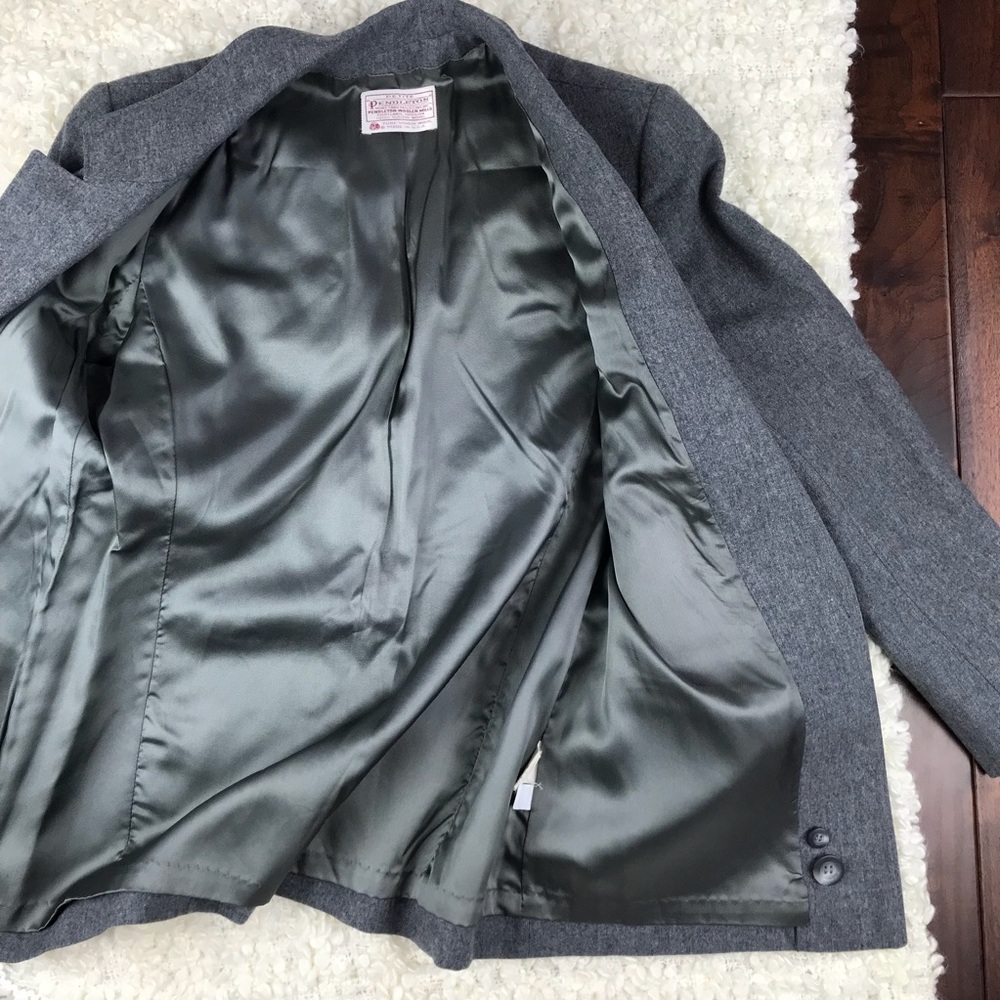 Pendleton Petite Gray Classic Wool Blazer - image 7